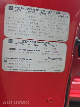 1988 Chevrolet Corvette Convertible – miniatura 27