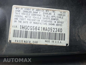 1998 Honda Accord Sedan LX w/ABS - miniatura 5