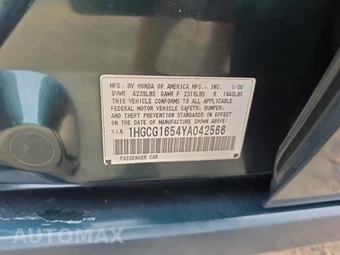 2000 Honda Accord Sedan EX w/Leather - miniatura 18