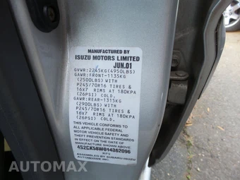 2001 Isuzu Rodeo – miniatura 23