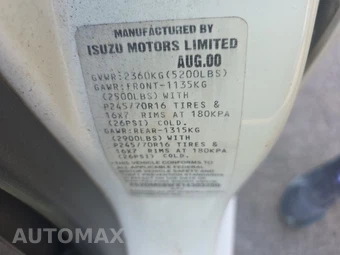 2001 Isuzu Rodeo S – miniatura 15