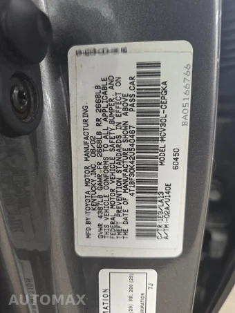 2002 Toyota Camry SE – miniatura 14