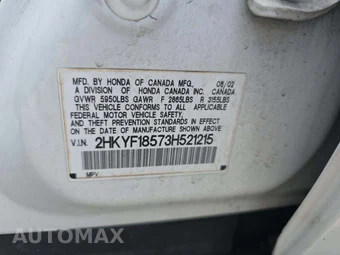2003 Honda Pilot EX w/Leather – miniatura 5