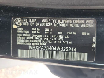 2004 BMW X3 Sports Activity Vehicle 2.5i – miniatura 14