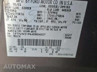 2004 Ford Super Duty F-250 XLT Crew Cab Medium Bed – miniatura 5