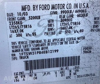2004 Ford Super Duty F-350 XL Crew Cab Medium Bed - miniatura 22