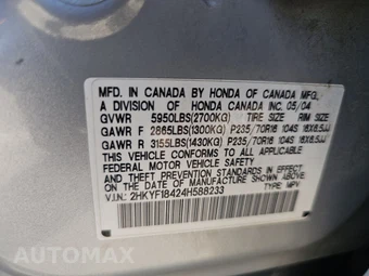 2004 Honda Pilot EX – miniatura 15