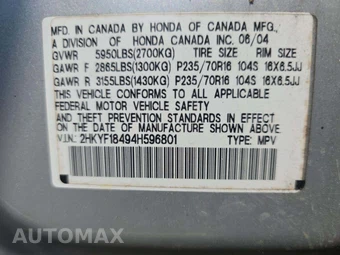 2004 Honda Pilot EX – miniatura 5
