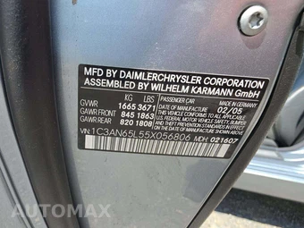 2005 Chrysler Crossfire Limited Convertible – miniatura 5