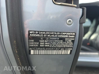 2005 Chrysler Crossfire Limited Convertible – miniatura 14
