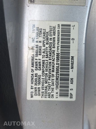 2005 Honda Civic Coupe LX SSRS – miniatura 14