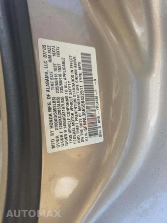 2005 Honda Odyssey EX-L 118.1" WB - miniatura 4
