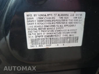 2005 Honda Pilot EX-L – miniatura 18