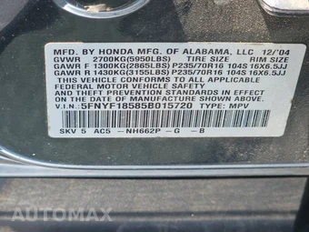 2005 Honda Pilot EX-L – miniatura 14