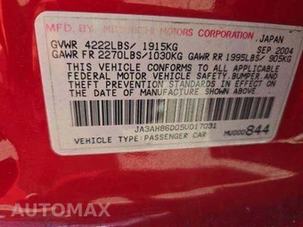 2005 Mitsubishi Lancer Evolution VIII - miniatura 6