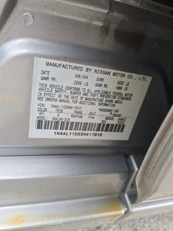2005 Nissan Altima 2.5 S – miniatura 14