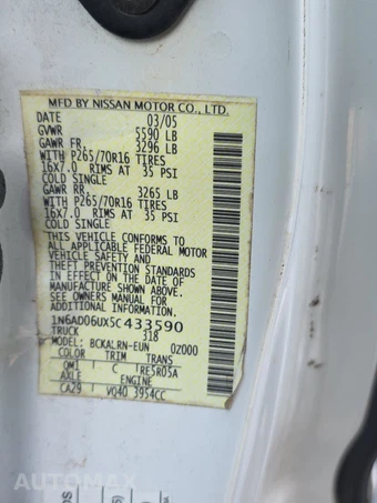 2005 Nissan Frontier SE Extended Cab Medium Bed – miniatura 14