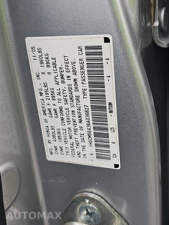 2006 Honda Accord Sedan LX - miniatura 14