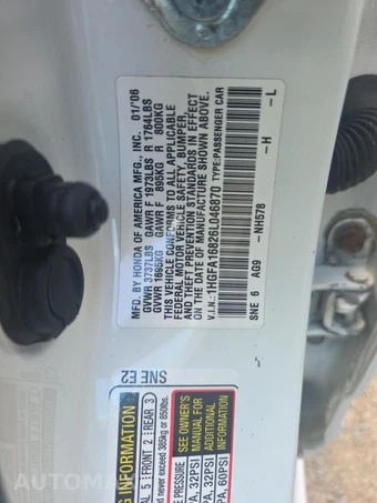 2006 Honda Civic Sedan EX - miniatura 17