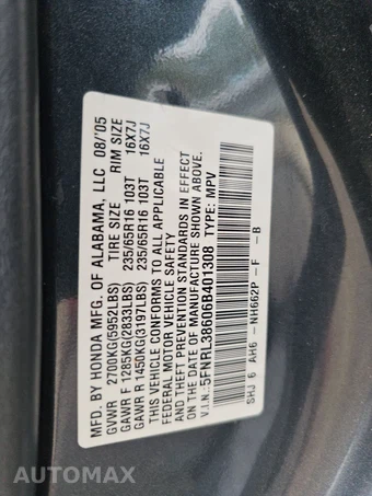 2006 Honda Odyssey EX-L 118.1" WB - miniatura 15