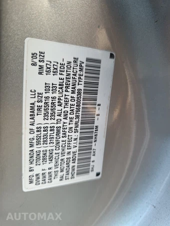 2006 Honda Odyssey EX-L w/Navigation & RES 118.1" WB – miniatura 15