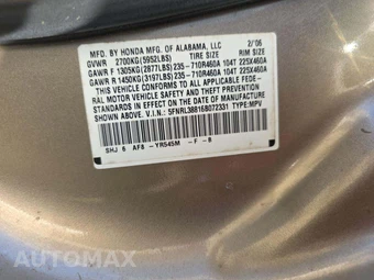 2006 Honda Odyssey TOURING 118.1" WB - miniatura 5