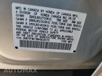 2006 Honda Pilot EX-L w/Navigation – miniatura 15
