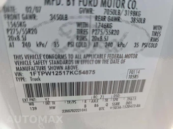 2007 Ford F-150 Lariat Crew Cab Medium Bed – miniatura 5