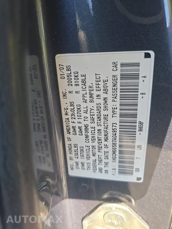 2007 Honda Accord Sedan EX-L – miniatura 14