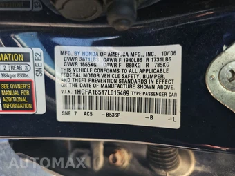 2007 Honda Civic Sedan LX - miniatura 14