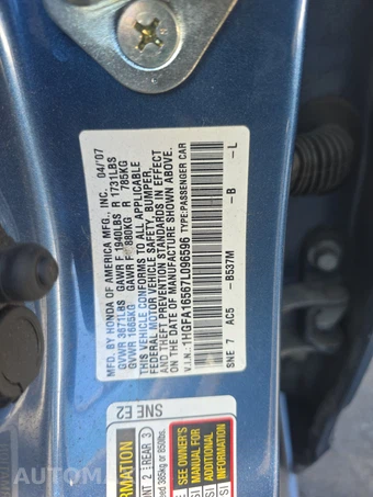 2007 Honda Civic Sedan LX – miniatura 15