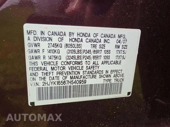 2007 Honda Ridgeline EX-L Crew Cab Medium Bed - miniatura 5