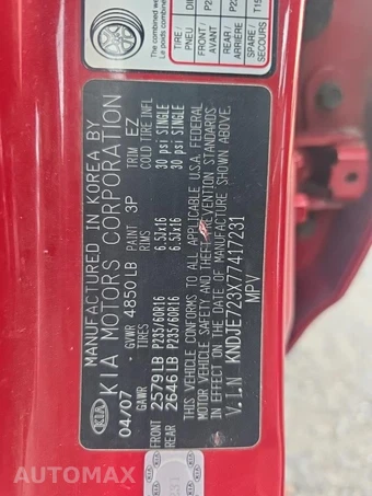 2007 Kia Sportage LX – miniatura 17