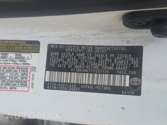 2007 Toyota Camry XLE – miniatura 15