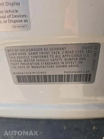 2007 Volkswagen Passat Sedan 2.0T – miniatura 2