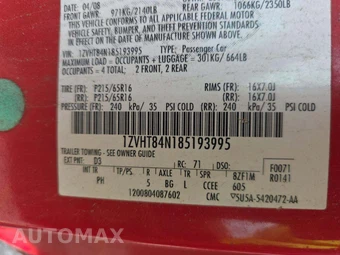 2008 Ford Mustang V6 Deluxe Convertible - miniatura 5
