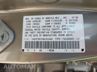 2008 Honda Accord Sedan LX - miniatura 2