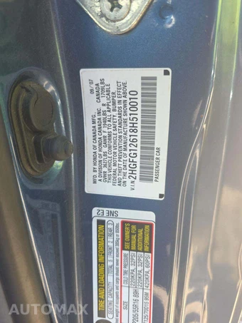 2008 Honda Civic Coupe LX – miniatura 5