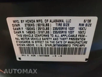 2008 Honda Odyssey EX-L w/RES 118.1" WB - miniatura 16