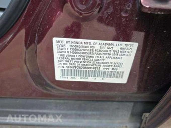 2008 Honda Pilot VP – miniatura 6