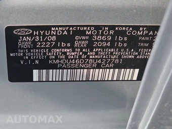 2008 Hyundai Elantra GLS – miniatura 14