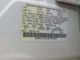 2008 Nissan Altima 2.5 SL Sedan - miniatura 5