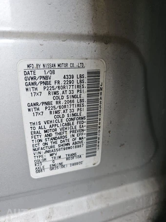 2008 Nissan Rogue SL w/CA Emissions – miniatura 14