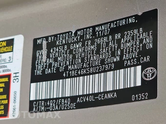 2008 Toyota Camry LE – miniatura 14