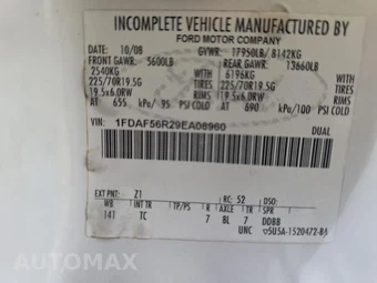 2009 Ford Super Duty F-550 Cab Chassis XL Regular Cab DRW - miniatura 11