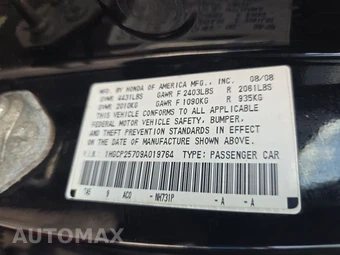 2009 Honda Accord Sedan EX - miniatura 14