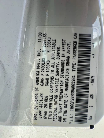 2009 Honda Accord Sedan EX-L w/Navigation - miniatura 49