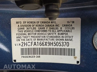 2009 Honda Civic Sedan LX-S - miniatura 14