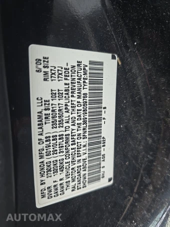2009 Honda Odyssey Touring 118.1" WB - miniatura 15