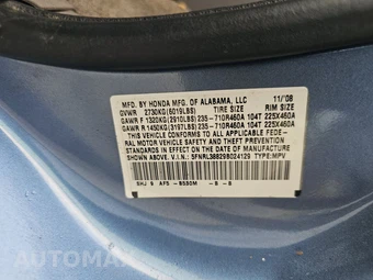 2009 Honda Odyssey Touring w/PAX Tires 118.1" WB - miniatura 15